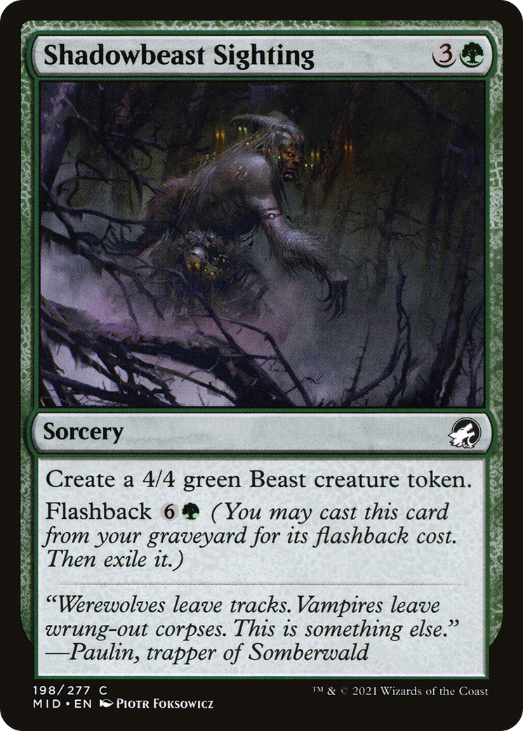 Shadowbeast Sighting [Innistrad: Midnight Hunt] Foil