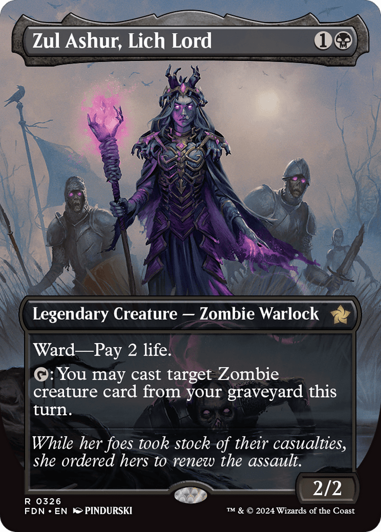 Zul Ashur, Lich Lord (FDN-326) - Foundations (Borderless) Foil