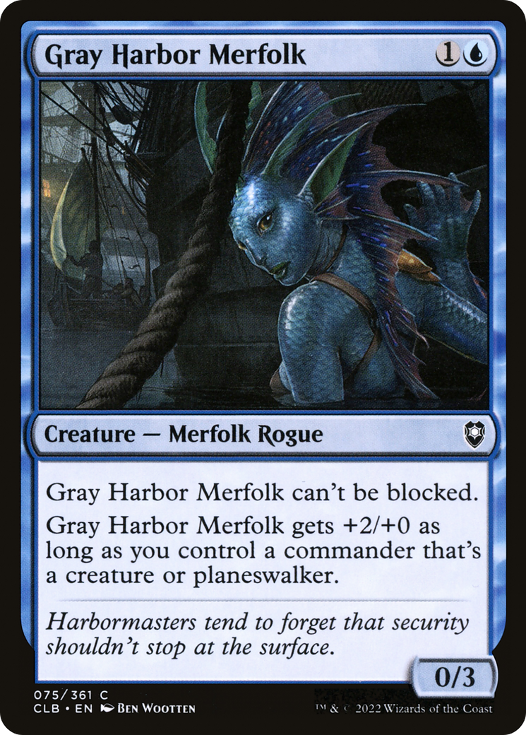 Gray Harbor Merfolk [Commander Legends: Battle for Baldur's Gate]