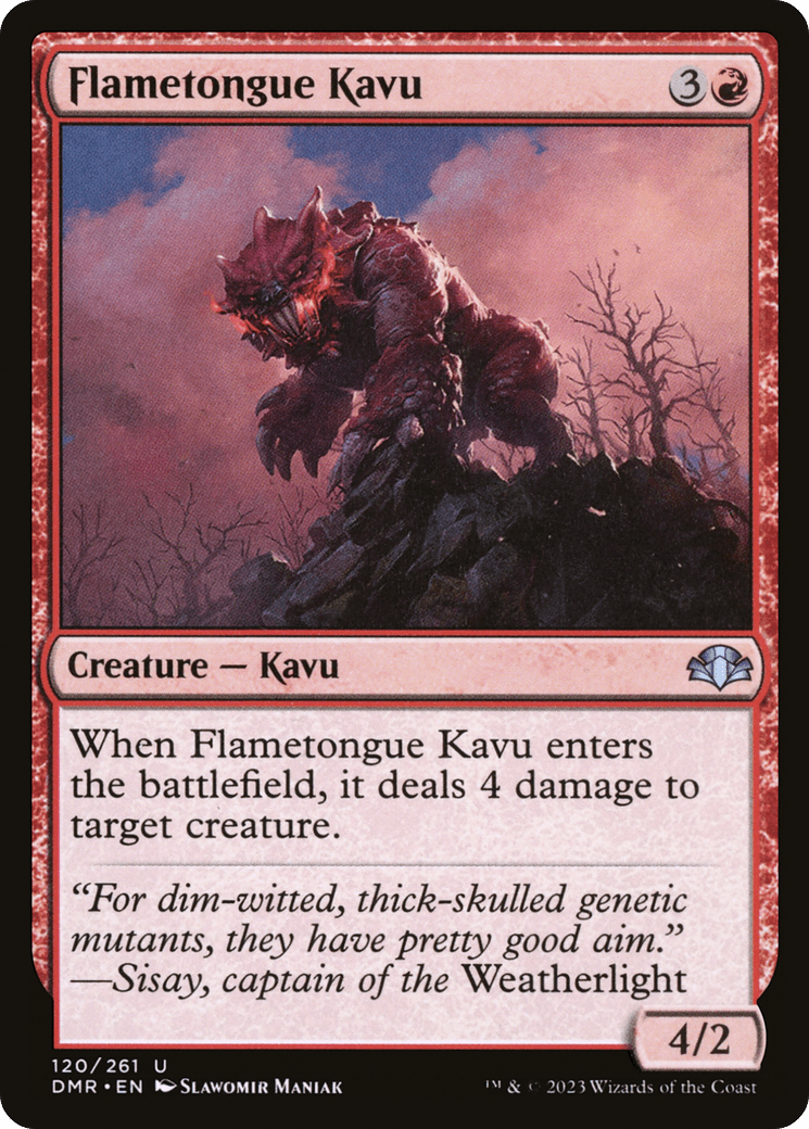 Flametongue Kavu [Dominaria Remastered] Foil