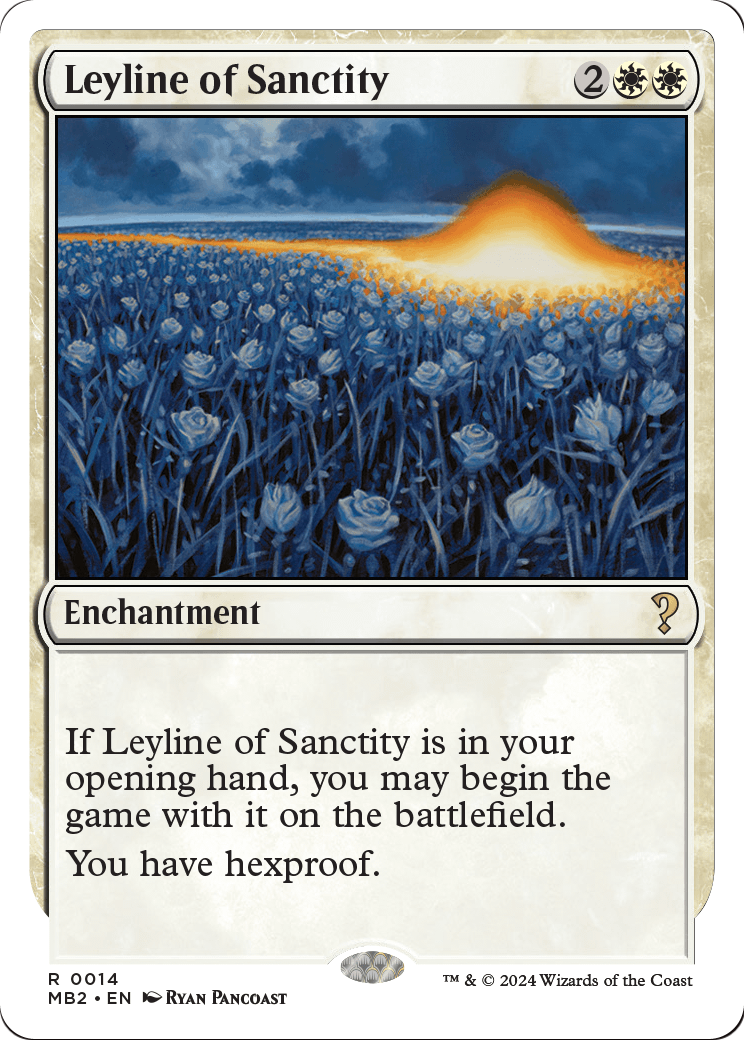 Leyline of Sanctity (White Border) [Mystery Booster 2]