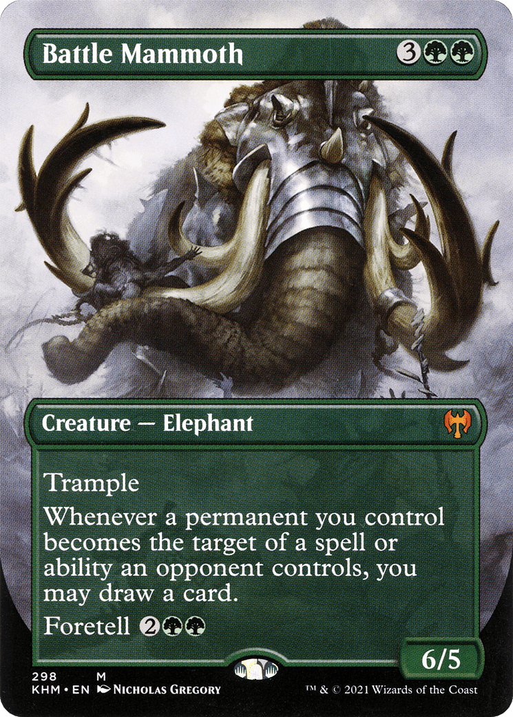 Battle Mammoth (Borderless Alternate Art) [Kaldheim] Foil