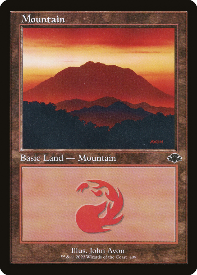 Mountain (409) (Retro) [Dominaria Remastered] Foil