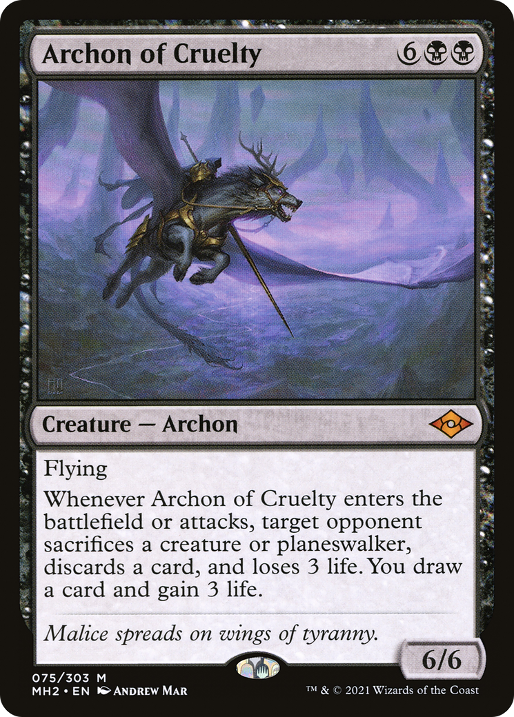 Archon of Cruelty [Modern Horizons 2] Foil