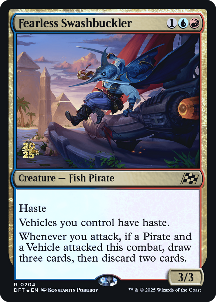 Fearless Swashbuckler (-204) [Prerelease Cards]  Foil