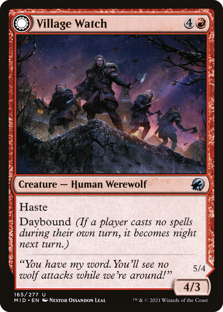 Village Watch // Village Reavers [Innistrad: Midnight Hunt] Foil