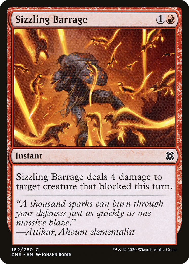 Sizzling Barrage [Zendikar Rising] Foil