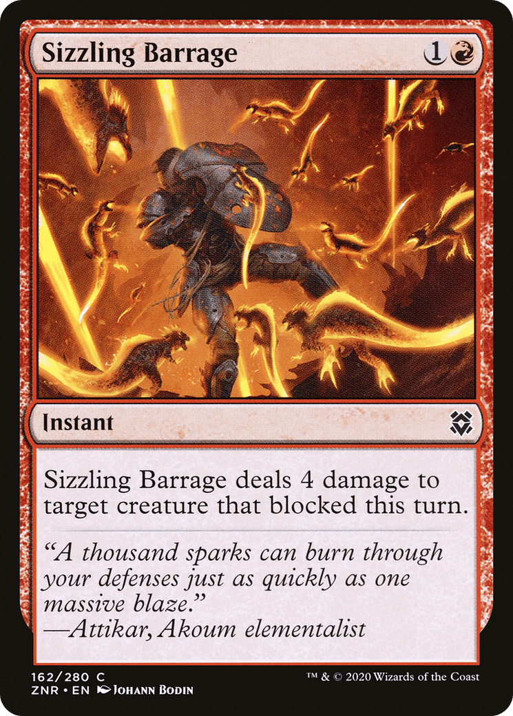 Sizzling Barrage [Zendikar Rising] Foil