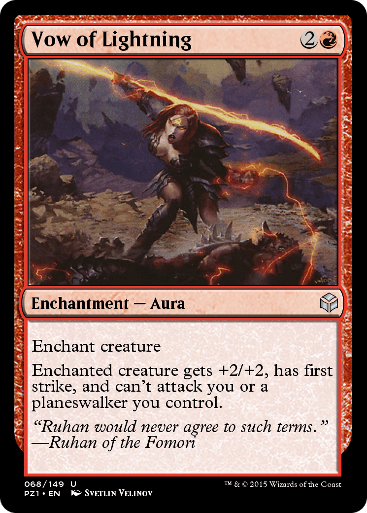 Vow of Lightning (PZ1-068) - Legendary Cube Prize Pack