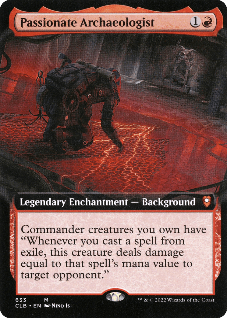 Passionate Archaeologist (Extended Art) [Commander Legends: Battle for Baldur's Gate] Foil