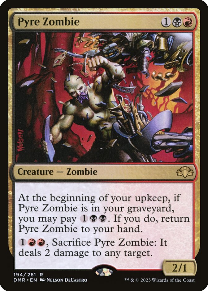 Pyre Zombie 194/261 (Dominaria Remastered)  - Foil