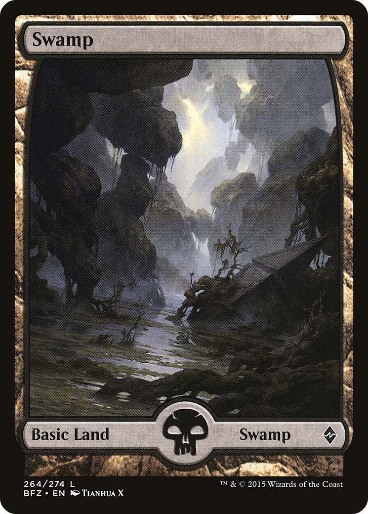 Swamp (264) (Full Art) [Battle for Zendikar] Foil