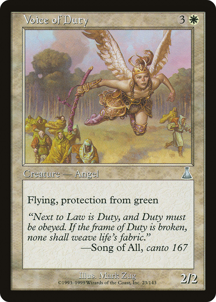 Voice of Duty [Urza's Destiny] Foil