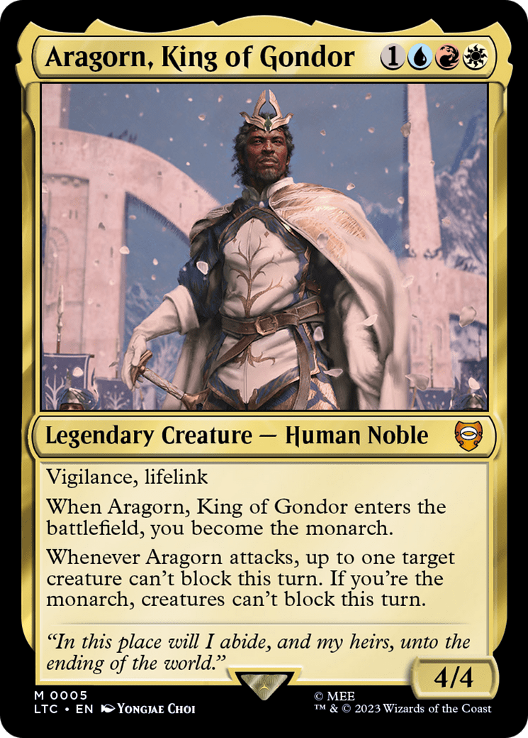 Aragorn, King of Gondor [The Lord of the Rings: Tales of Middle-Earth Commander] Foil