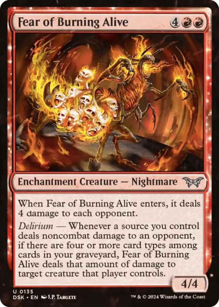 Fear of Burning Alive [Duskmourn: House of Horror] Foil