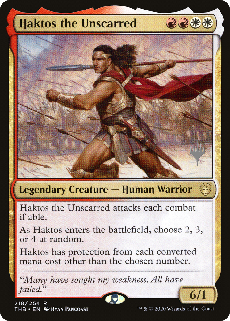 Haktos the Unscarred (Promo Pack) [Theros Beyond Death Promos] Foil
