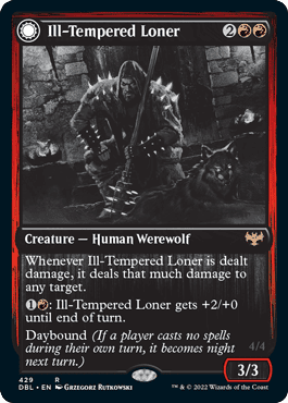 Ill-Tempered Loner // Howlpack Avenger [Innistrad: Double Feature] Foil