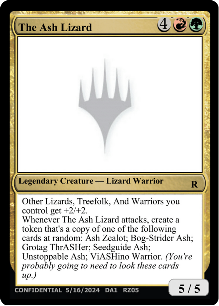 The Ash Lizard (DA1-RZ05C) - Unknown Event