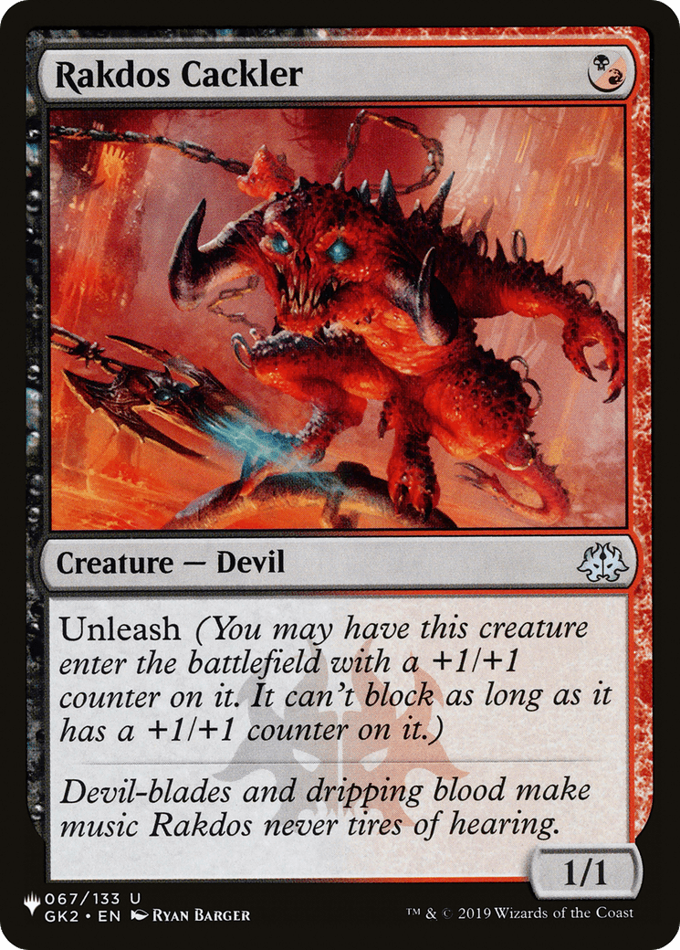 Rakdos Cackler |  (GK2-67) [The List]