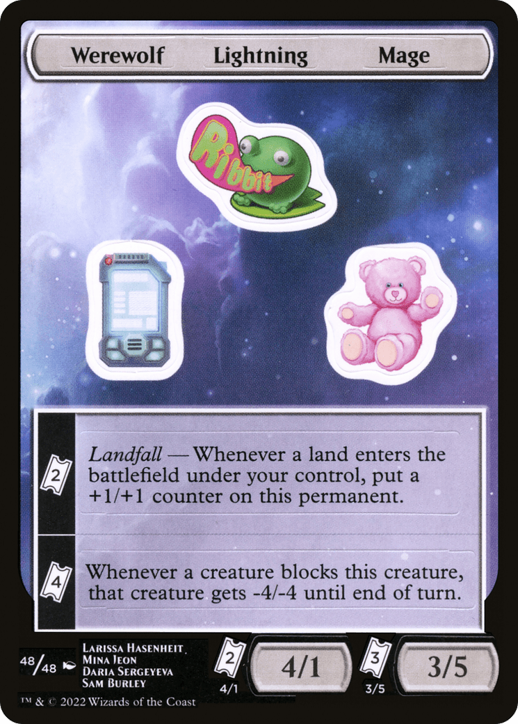 Werewolf Lightning Mage [Unfinity Stickers]