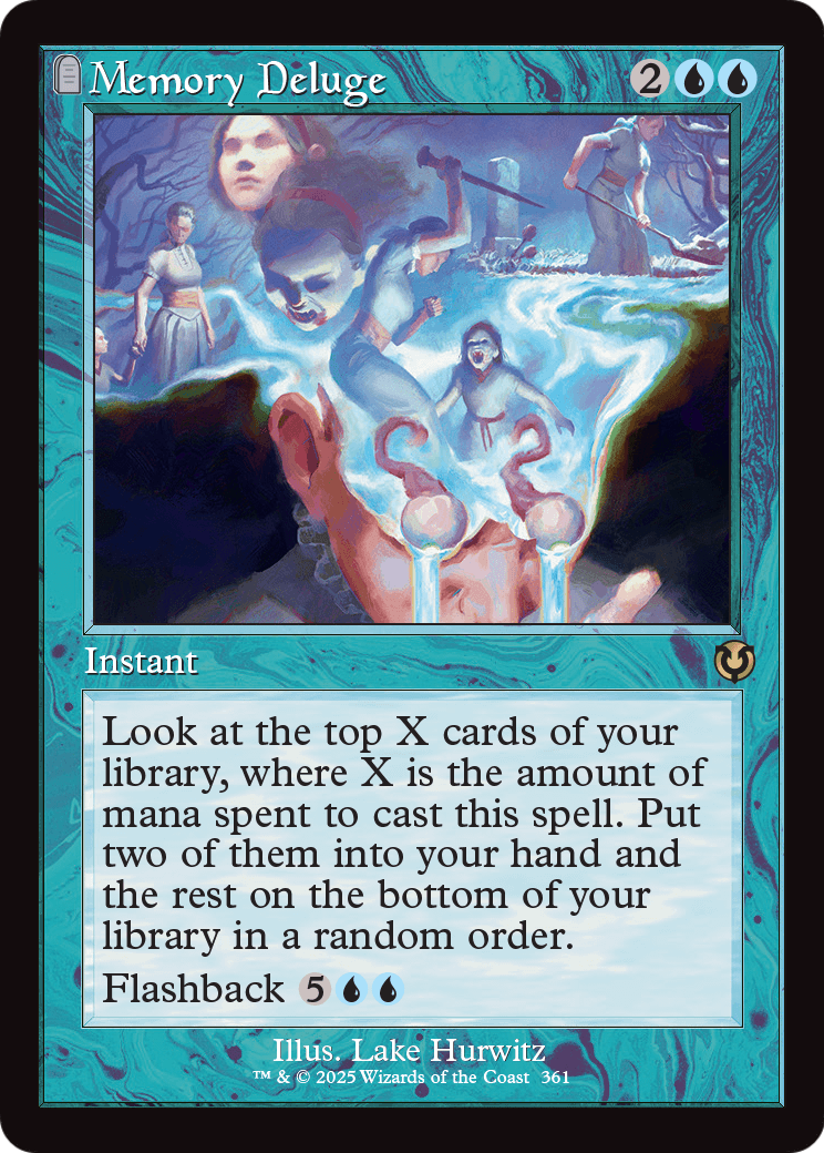 Memory Deluge (361) [Innistrad Remastered] : (tombstone) Foil