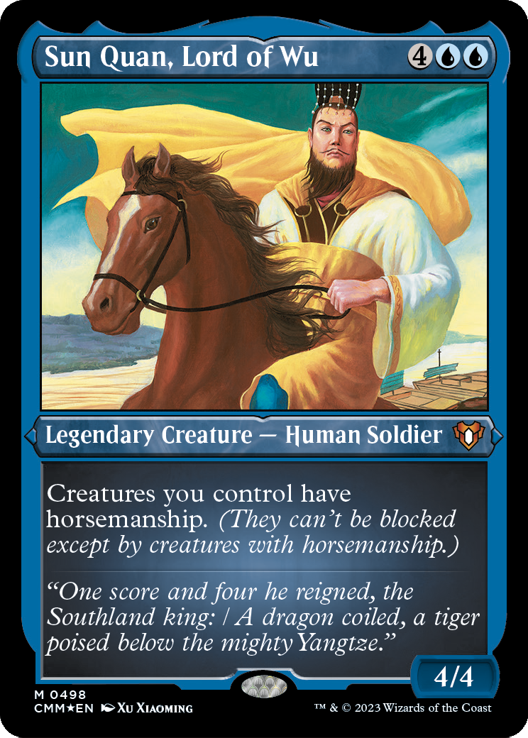 Sun Quan, Lord of Wu (CMM-498) - Commander Masters Etched Foil