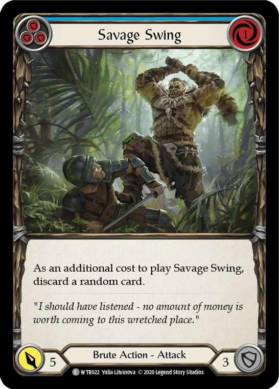 Savage Swing (Blue) [U-WTR022] (Welcome to Rathe Unlimited)  Unlimited Rainbow Foil