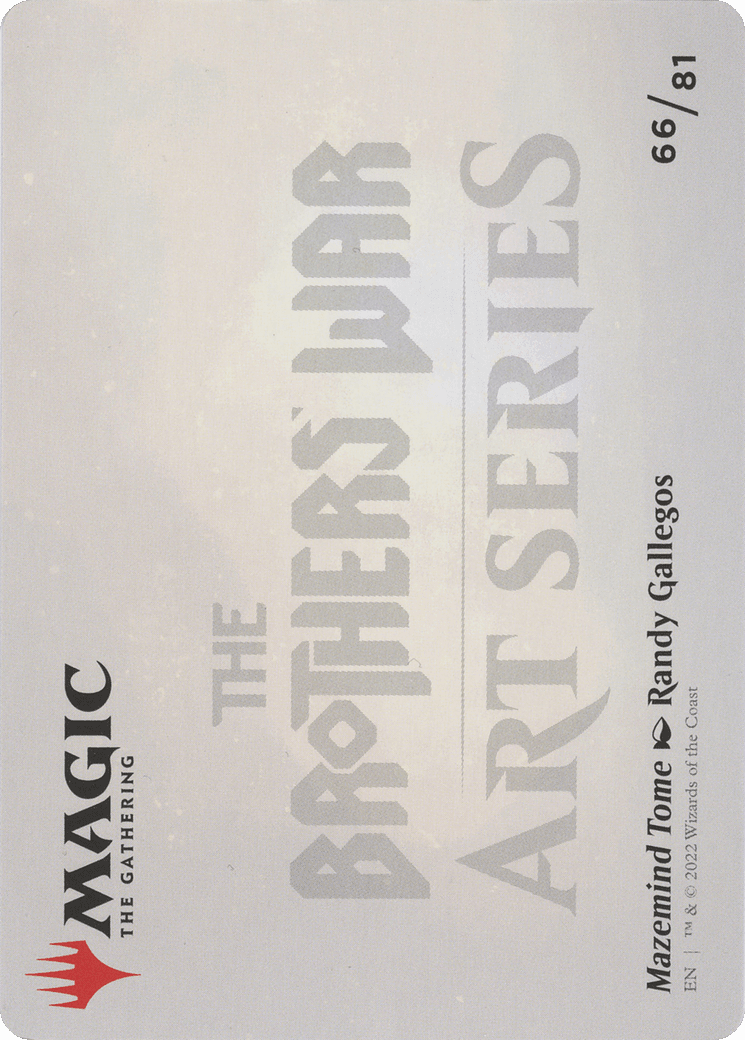 Mazemind Tome // Mazemind Tome (ABRO-066) - The Brothers' War Art Series (Borderless) Foil