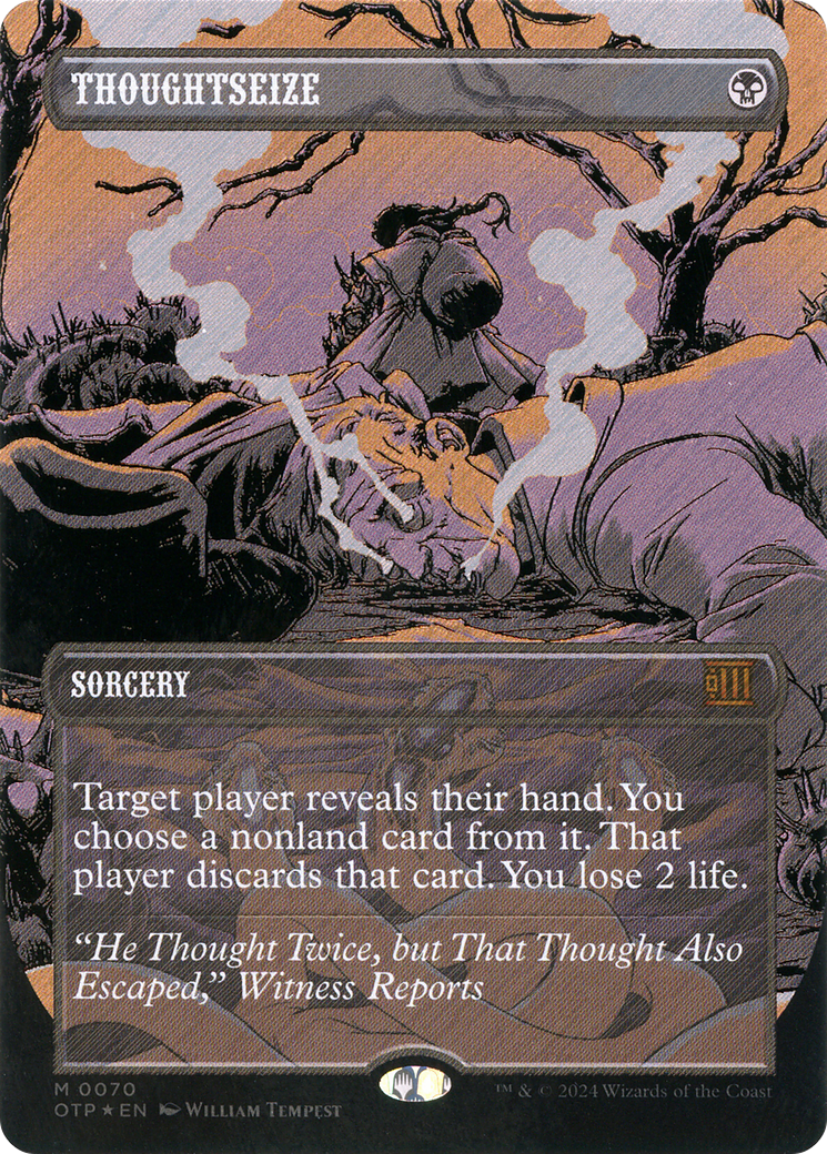 Thoughtseize (Textured Foil) [Outlaws of Thunder Junction: Breaking News]