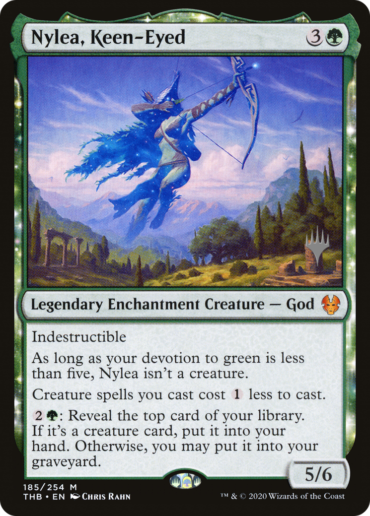 Nylea, Keen-Eyed (Promo Pack) [Theros Beyond Death Promos] Foil