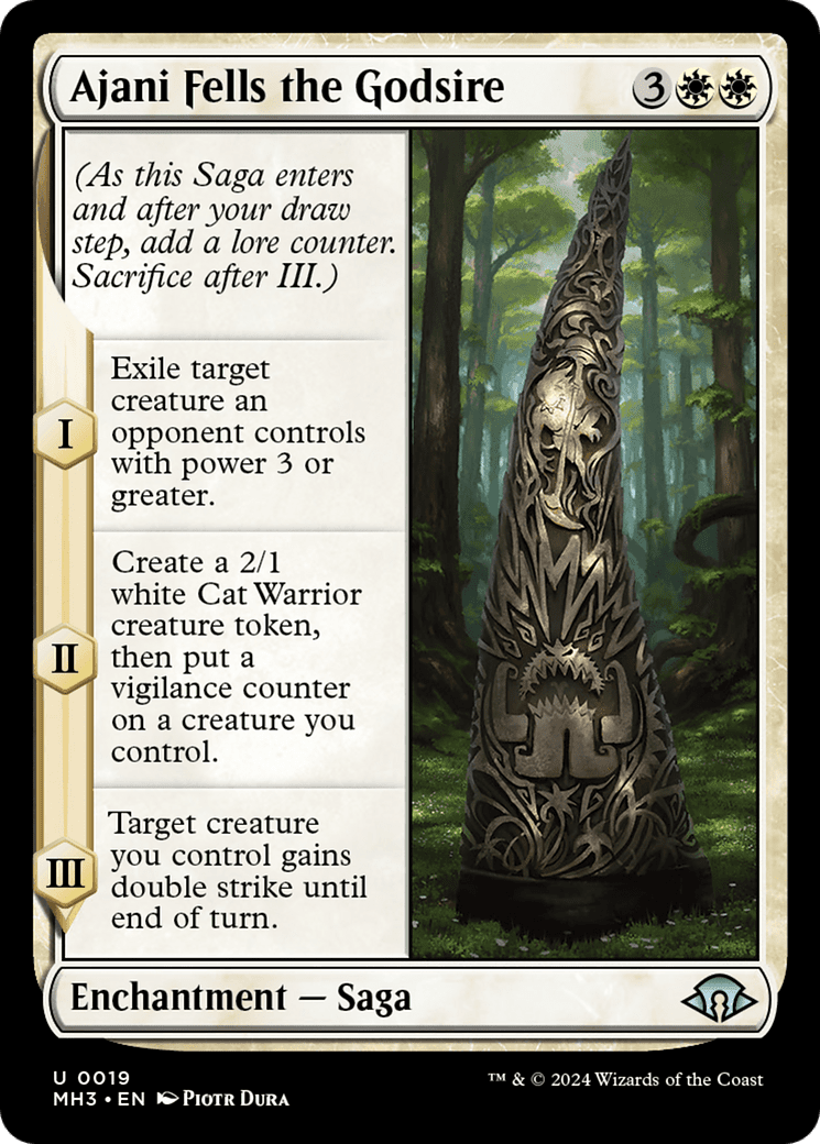 Ajani Fells the Godsire [Modern Horizons 3] Foil