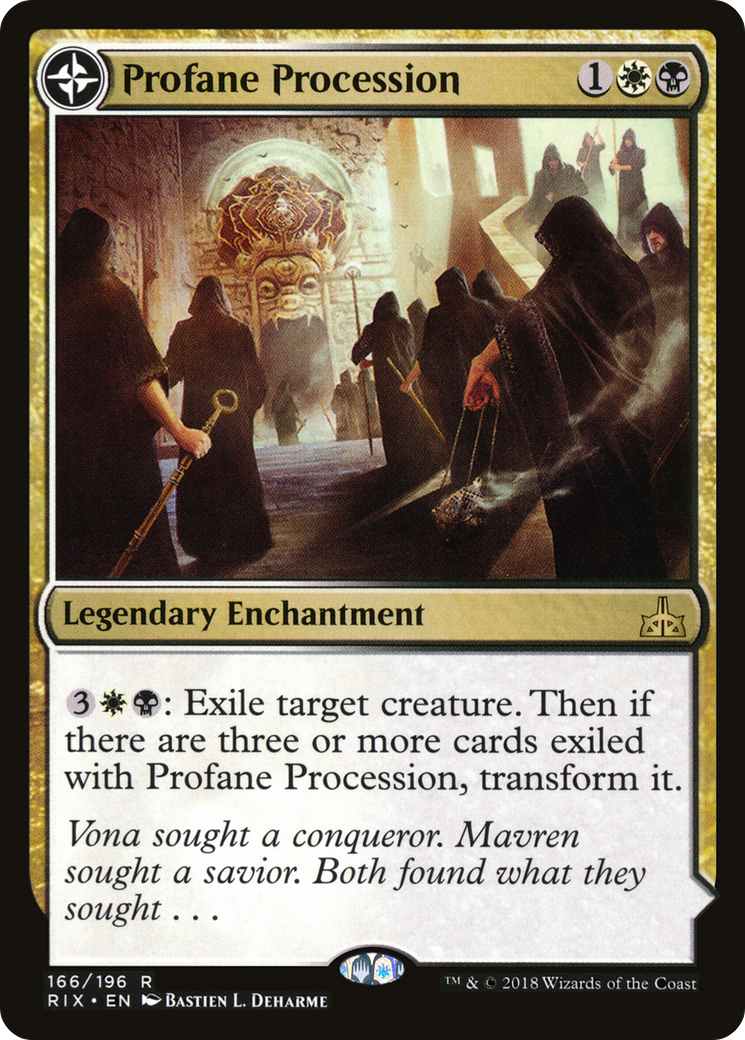 Profane Procession // Tomb of the Dusk Rose [Rivals of Ixalan] Foil