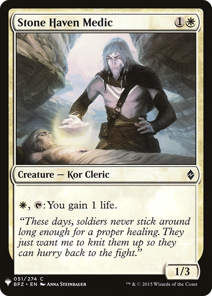 Stone Haven Medic |  (BFZ-51) [The List]