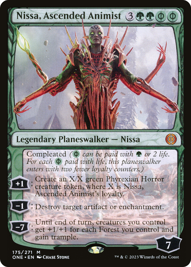 Nissa, Ascended Animist [Phyrexia: All Will Be One] Foil