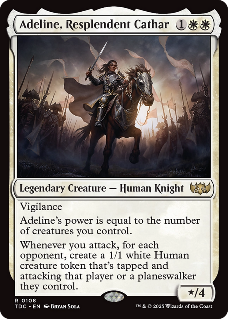 Adeline, Resplendent Cathar (108) [Commander: Tarkir: Dragonstorm]