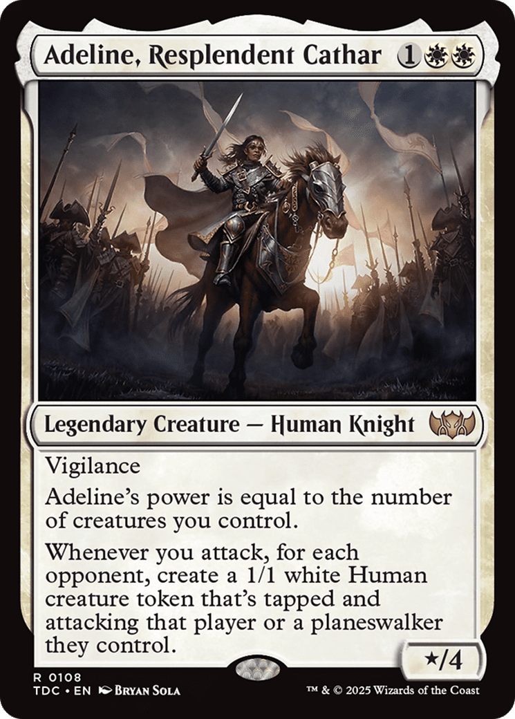 Adeline, Resplendent Cathar (108) [Commander: Tarkir: Dragonstorm]