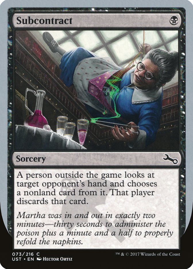 Subcontract 73/216 (Unstable) 