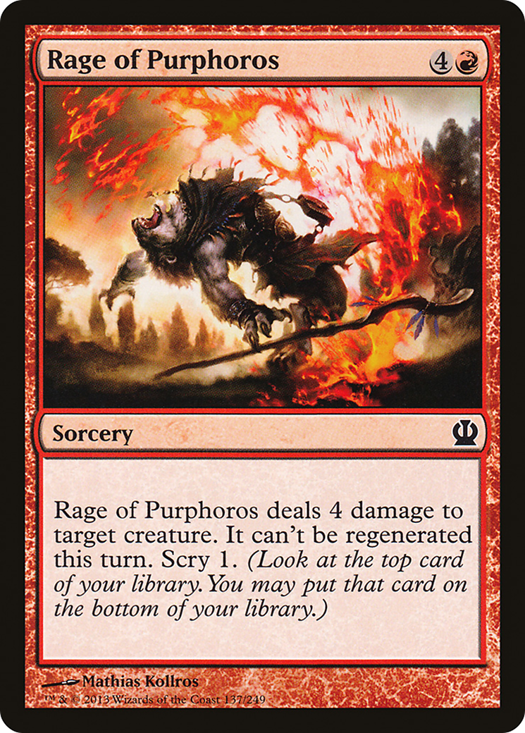 Rage of Purphoros [Theros] Foil