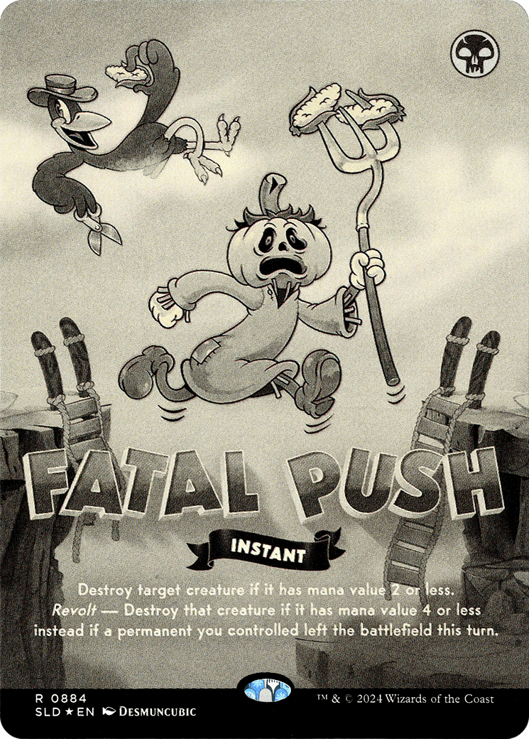 Fatal Push (0884) (Black & White Foil) (884) [Secret Lair Drop Series]  Foil