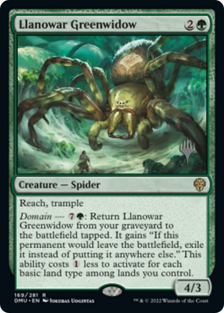 Llanowar Greenwidow 169 (Promo Pack: Dominaria United) 