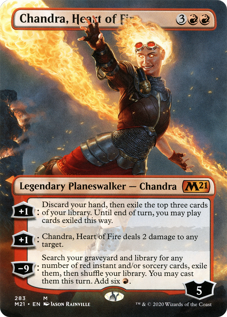 Chandra, Heart of Fire (Borderless) [Core Set 2021] Foil