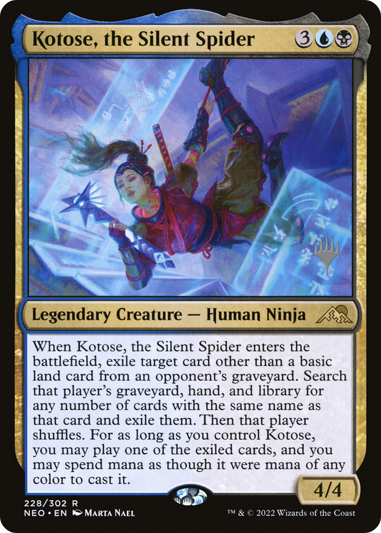 Kotose, the Silent Spider (Promo Pack) [Kamigawa: Neon Dynasty Promos] Foil