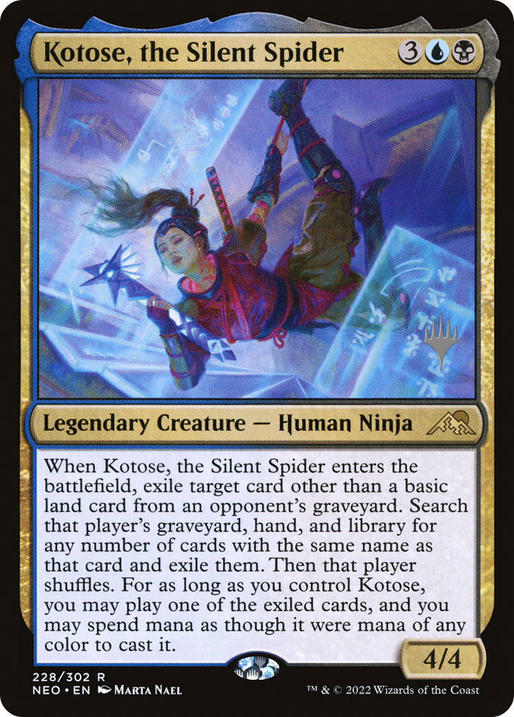 Kotose, the Silent Spider (Promo Pack) [Kamigawa: Neon Dynasty Promos] Foil