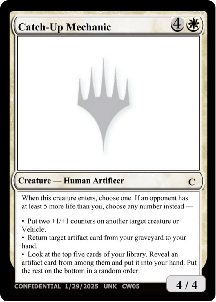 Catch-Up Mechanic |  () [Un-Known Event Playtest Cards]