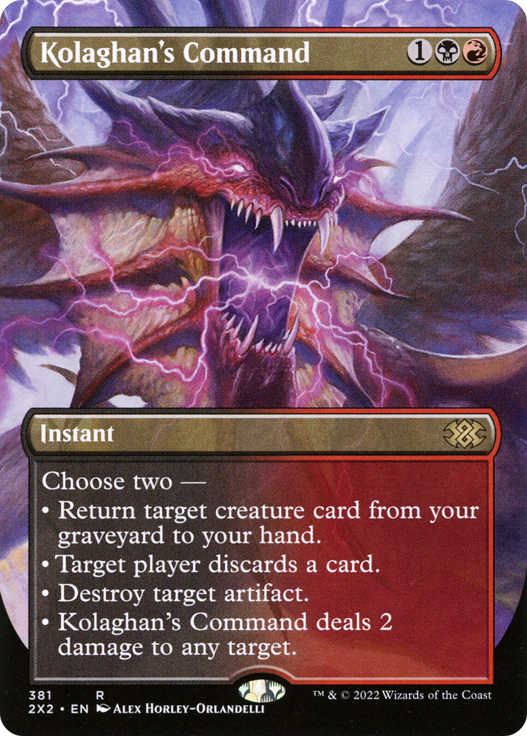 Kolaghan's Command (Borderless Alternate Art) [Double Masters 2022] Foil