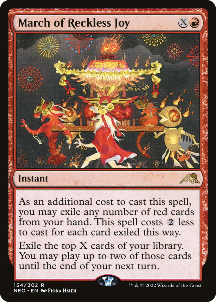 March of Reckless Joy (Promo Pack) [Kamigawa: Neon Dynasty Promos] Foil