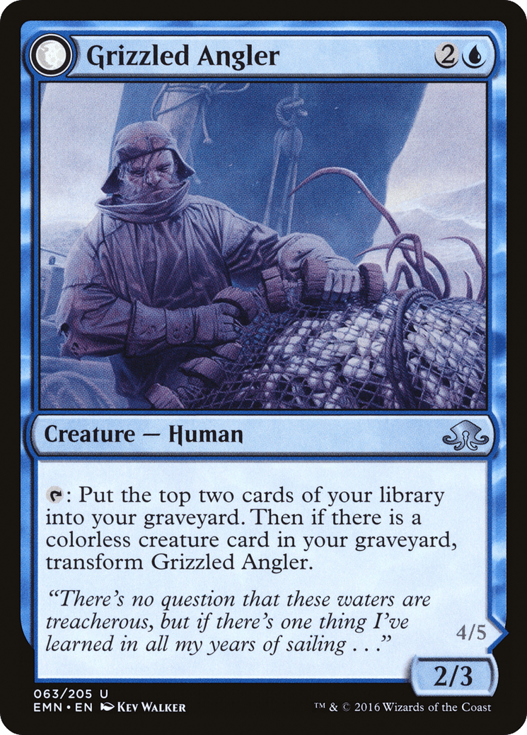 Grizzled Angler // Grisly Anglerfish [Eldritch Moon] Foil