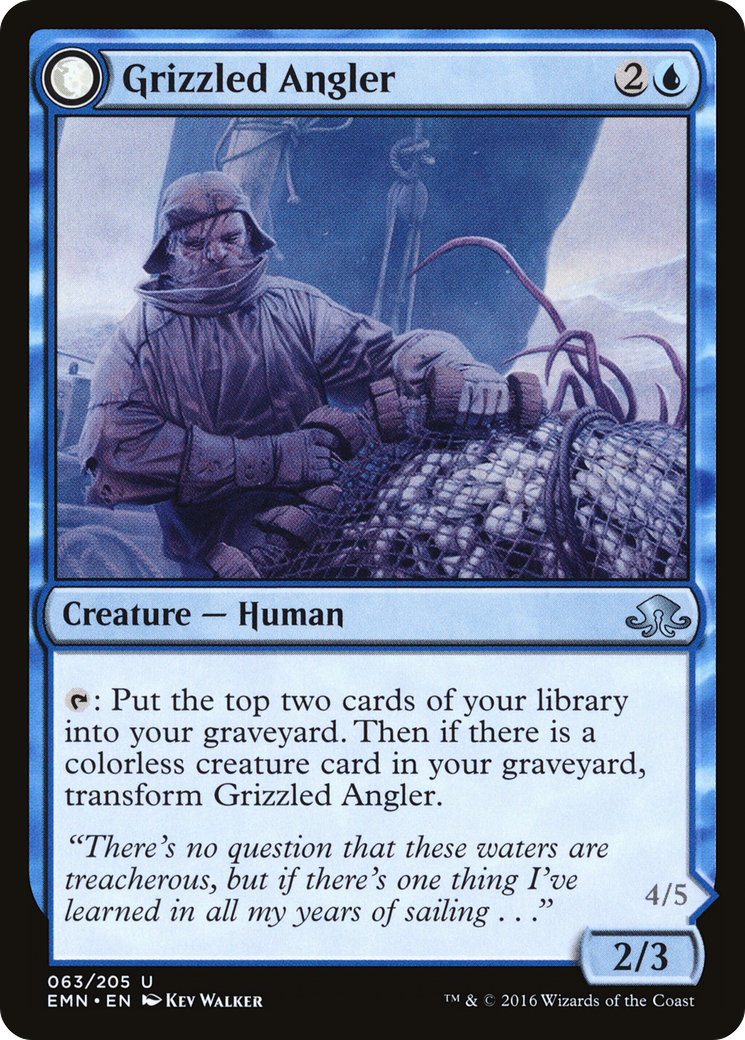 Grizzled Angler // Grisly Anglerfish [Eldritch Moon] Foil
