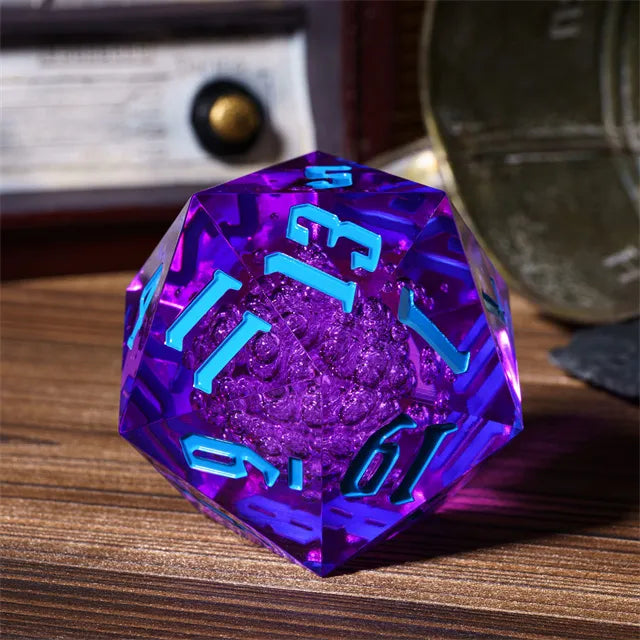 RPG Dice | Acrylic | 55mm D20 | Blue and Purple (D1006)
