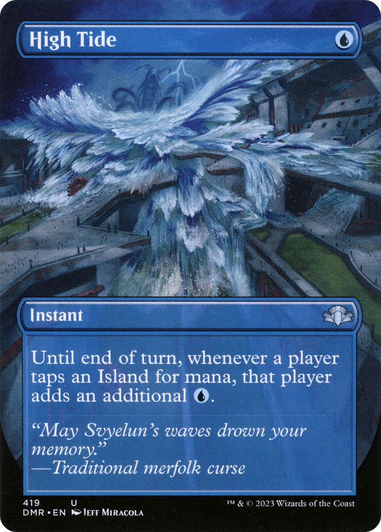 High Tide (Borderless Alternate Art) [Dominaria Remastered] Foil